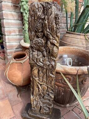 Vintage Folk Art Fence Post Carving
